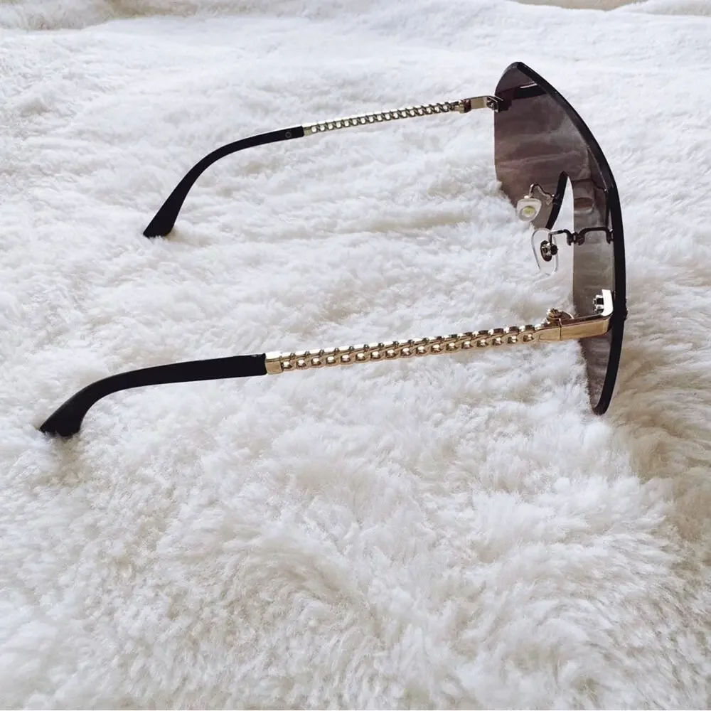Piper Clear Brown Single-Lens Sunglasses
